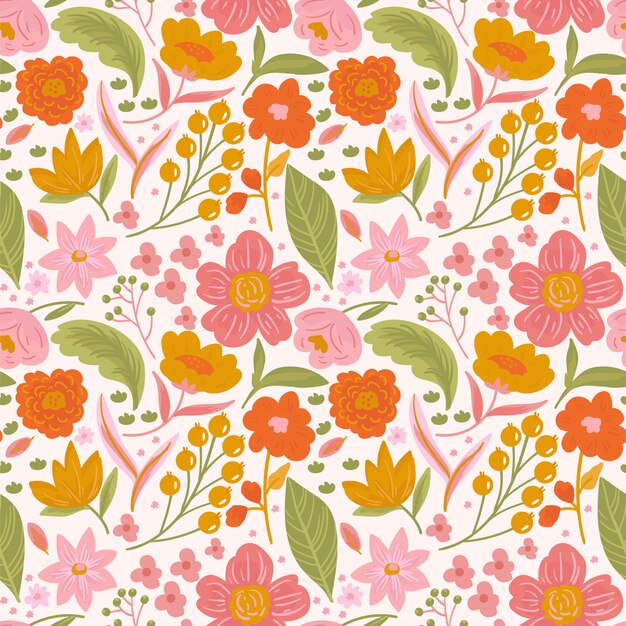 Trendy seamless floral ditsy pattern