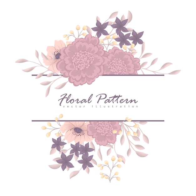 Trendy Seamless Floral Pattern in Vector illustration