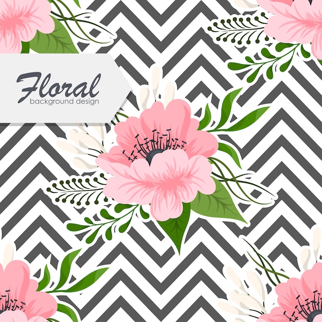 Trendy Seamless Floral Pattern in Vector