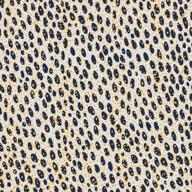 A trendy seamless pattern with brush texture in gold and blue on a black background Vector