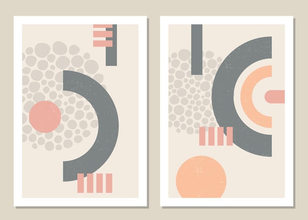 A trendy set of abstract geometric shapes in a minimal style.