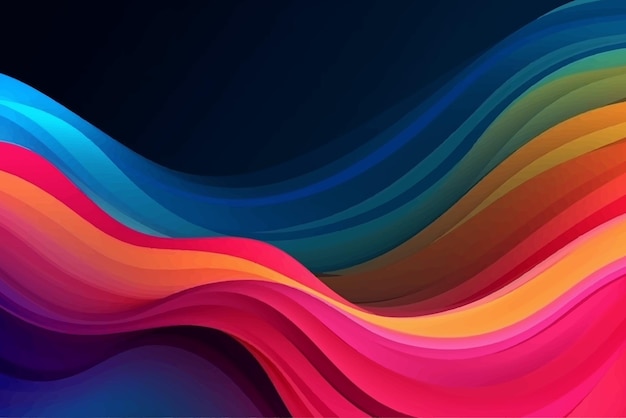 Trendy simple fluid abstract background with dynamic wave lines and paper cut effect