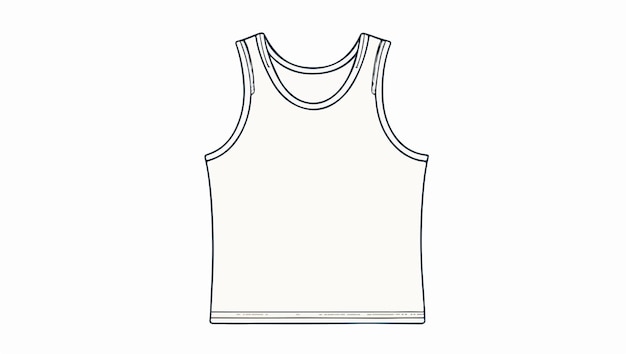 Vector trendy sleeveless shirt mockup