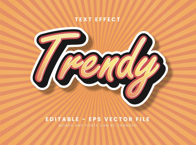 Trendy style font effect