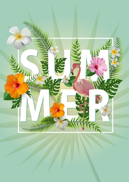 Trendy Summer Tropical background