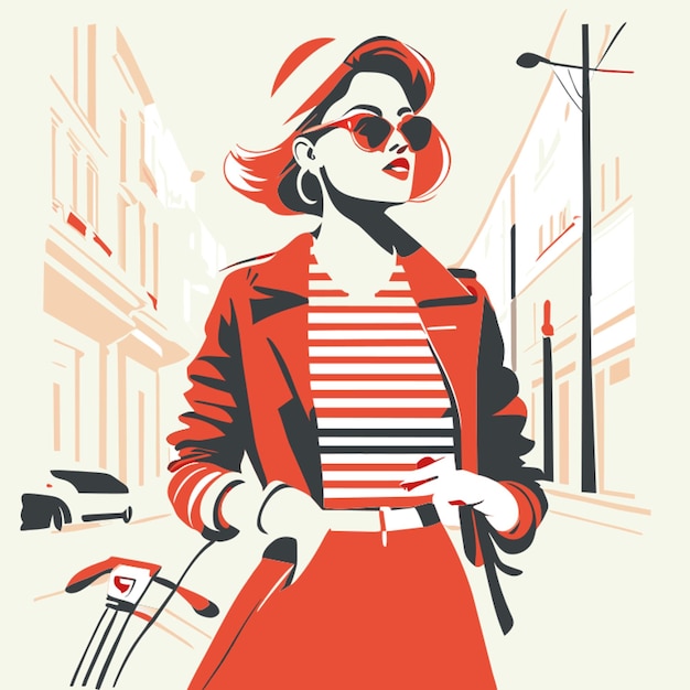 Vector trendy urban street fashion vector illustration flat 2