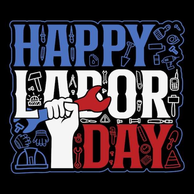 Trendy USA labor day T shirt Design