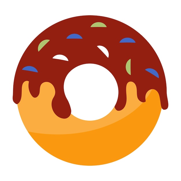 Trendy vector design of donut