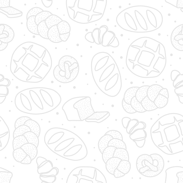 Trendy vector pattern for bakery or cafe