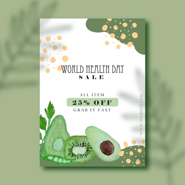 Vector a trendy world health day sale poster