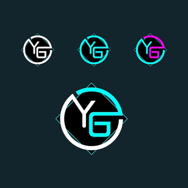 trendy YG letter logo design