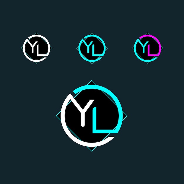 trendy YL letter logo design