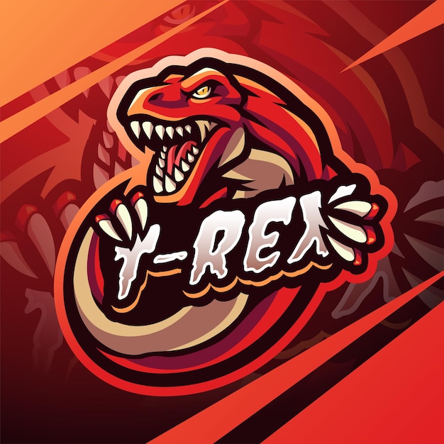 Trex esport mascot logo design