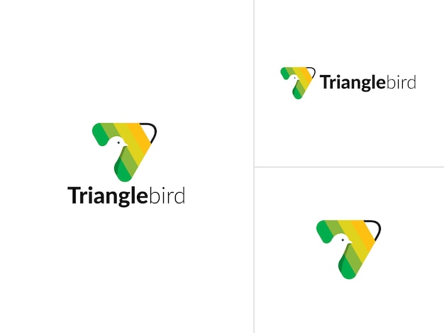 Triaingle bird logo design - Company logo