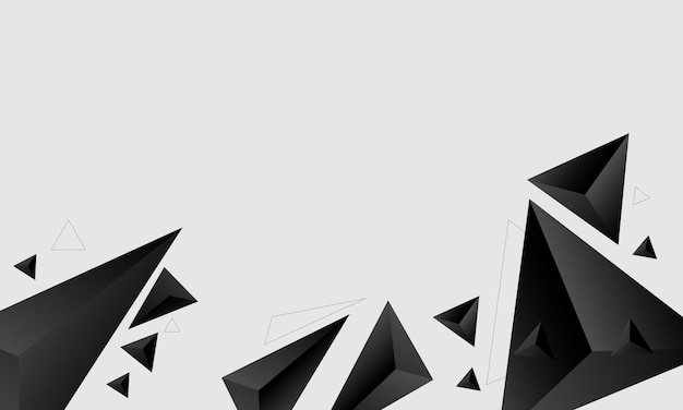 Triangle 3d abstract monochrome background