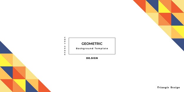 Triangle geometric banner design copy space in flat vector style