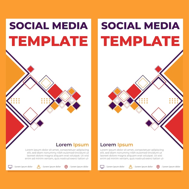 triangle geometric shape social media story template