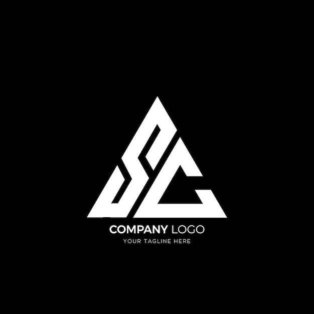 triangle letter creative monogram logo