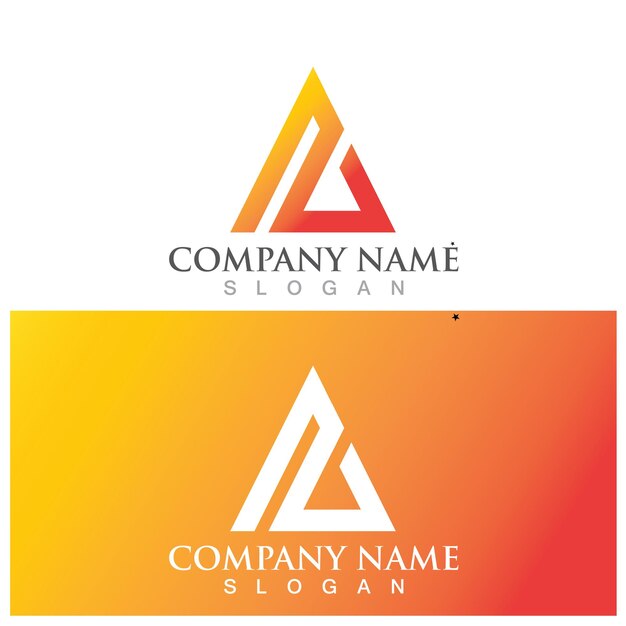 Triangle logo and vector template