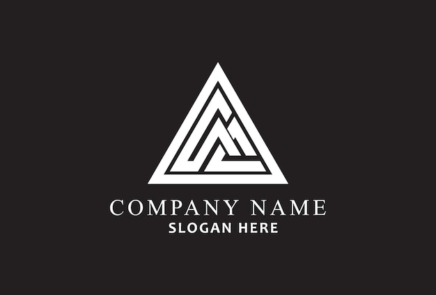 A triangle logo with the letter a on a black background Monogram Logo Design Company Logo design