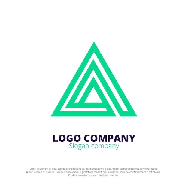 Vector a triangle logo