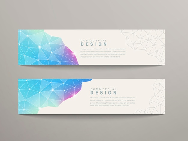 Triangle pattern banner template