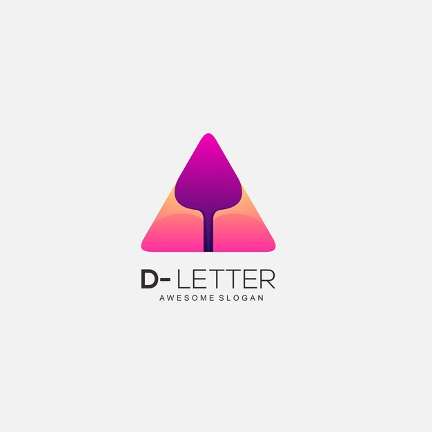 Triangle spruce design vector logo gradient color icon