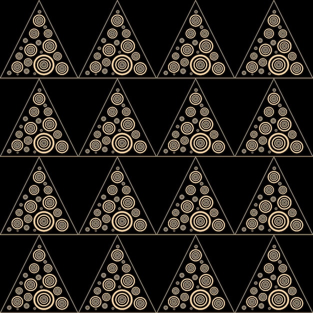 triangles_with_circles_pattern_on_black_background.