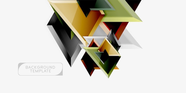 Vector triangular low poly background design multicolored triangles vector