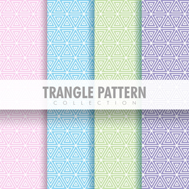 Triangular pattern color background set, graphical traditibal wallpaper