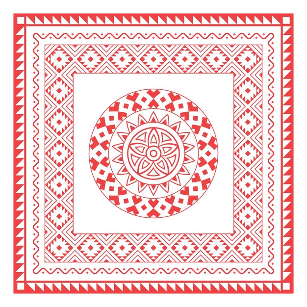 Tribal bandanna scarf print ornament