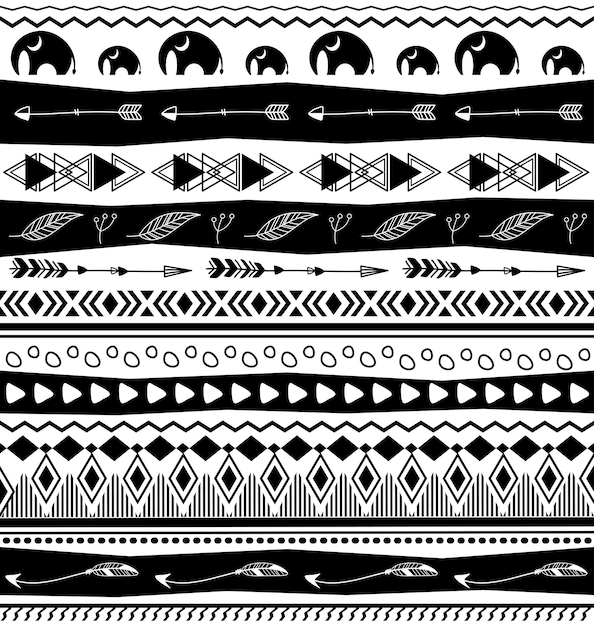 Tribal designs seamless pattern