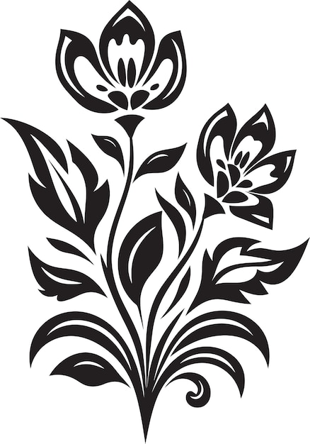 Tribal Elegance Ethnic Floral Vector Element Crafted Artistry Decorative Ethnic Floral Logo