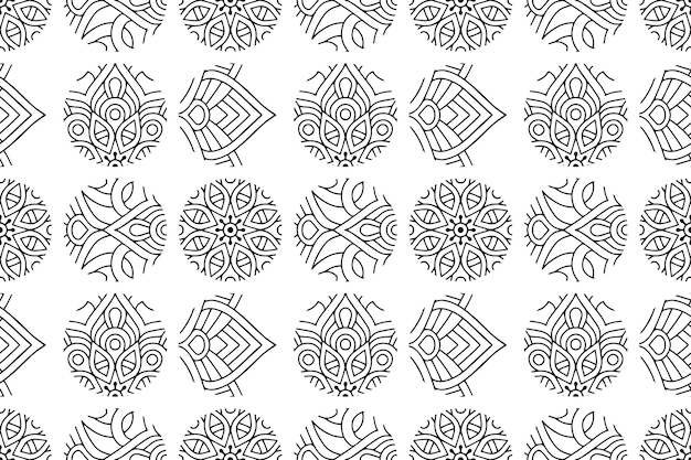 Tribal ethnic mandala seamless pattern 