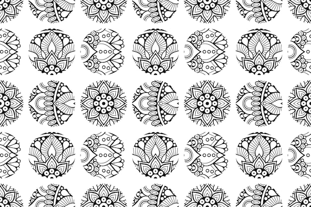 Tribal ethnic mandala seamless pattern 