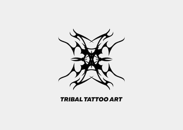 TRIBAL ILLUSTRATION OF BLACK TATTO HORN MOTIF