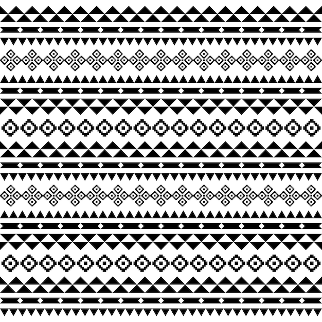 Tribal seamless geometric pattern design