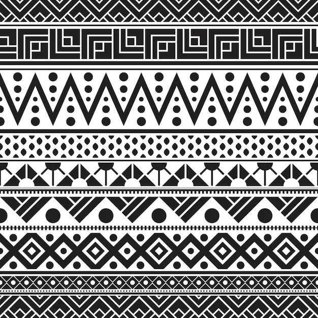 Vector tribal seamless pattern geometric seamless