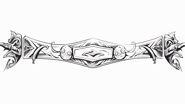 Tribal Swords Bandana Pattern Bracelet Vector Image