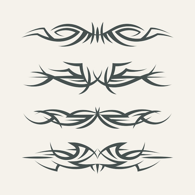 Tribal tattoo border element