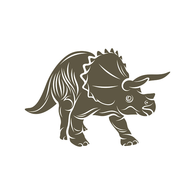 Triceratops dinosaurs logo design vector Icon Symbol Template Illustration