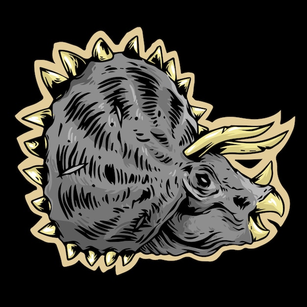 Triceratops head design