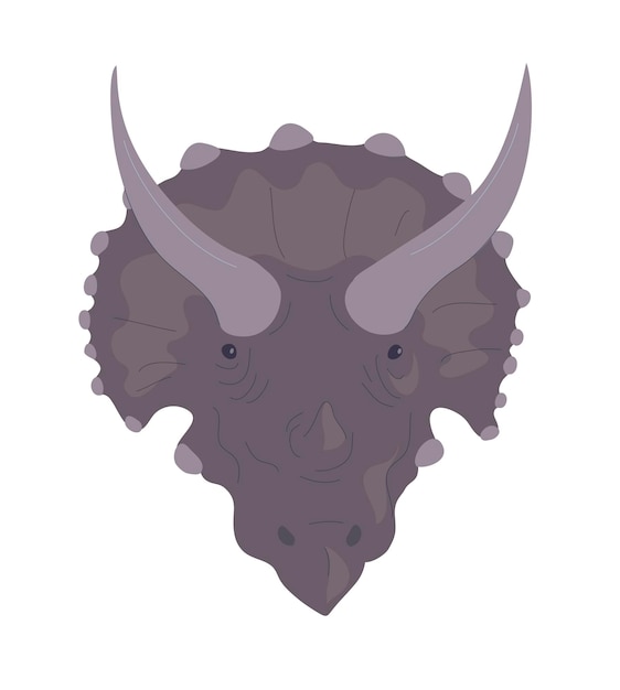 Triceratops with dangerous horns of the Jurassic period