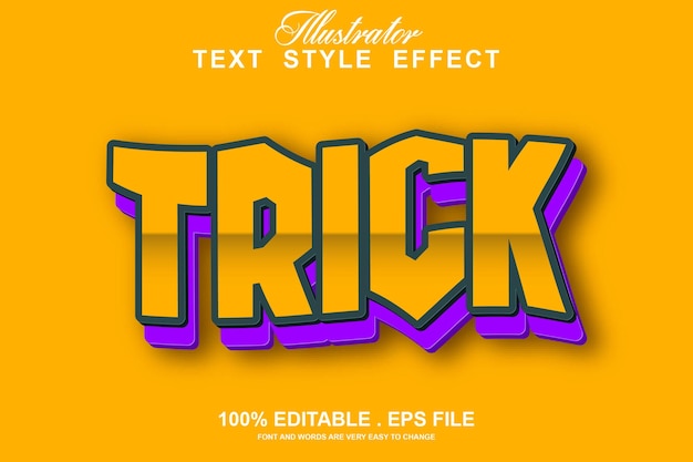 trick text effect editable