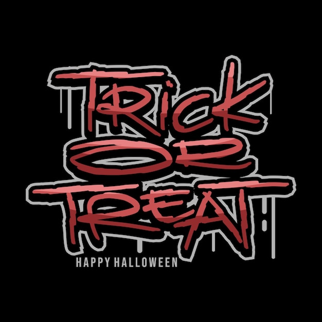 Trick or treat design text vector