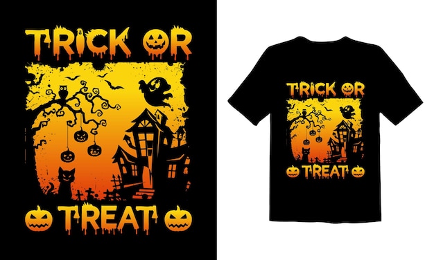 Trick or Treat Halloween T Shirt Design