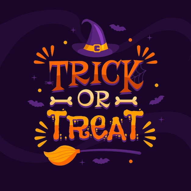 Trick or treat - lettering