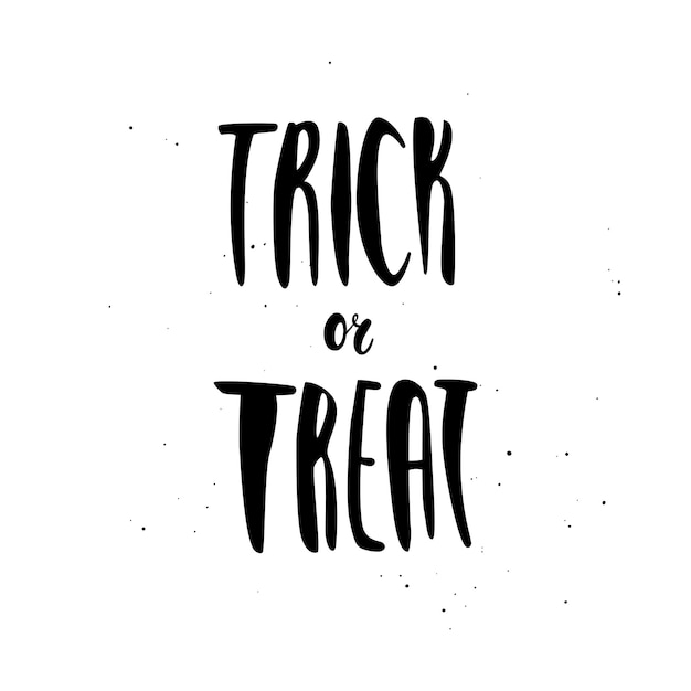 Vector trick or treat vector calligraphy