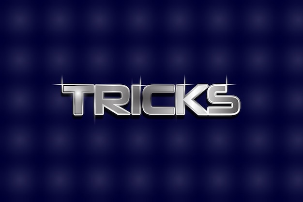 Vector tricks 3d editable text effect