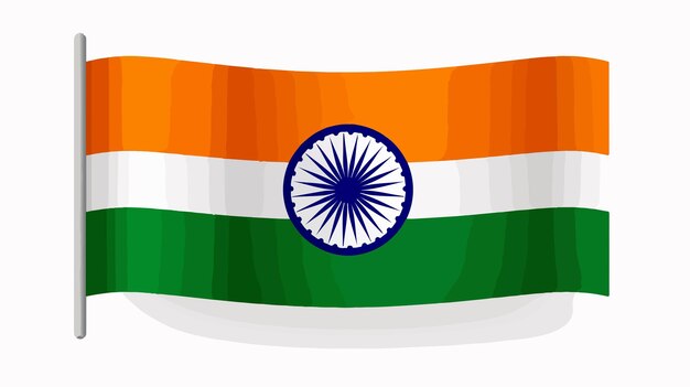 Tricolor Indian Flag Banner Illustration for Celebrations and Events